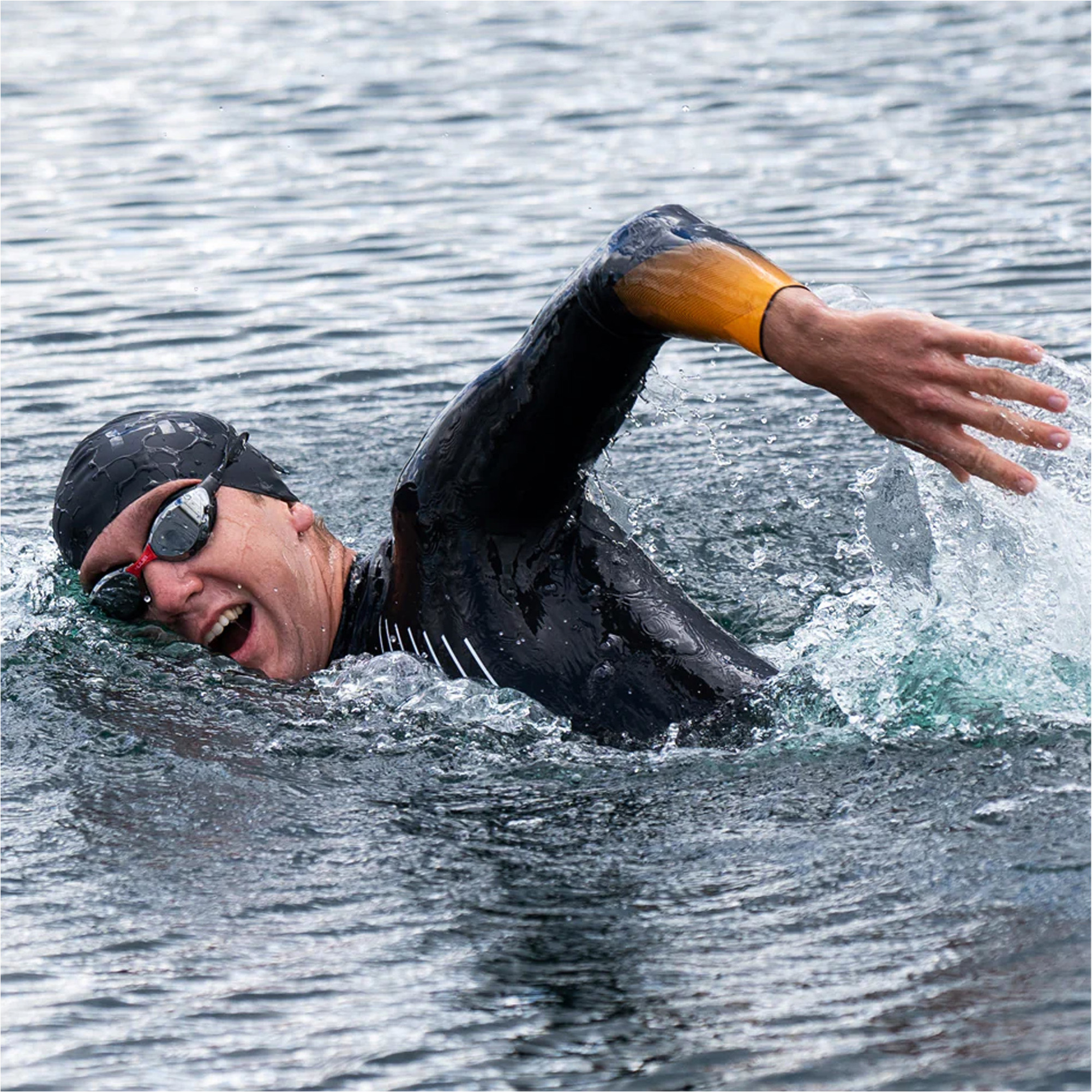 2026 Huub Mens Alta Thermal Wetsuit ALTTHER35 - Black / Orange